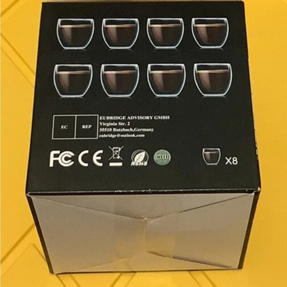 White Double-Walled Coffee & Tea 8 Cups Set - Picture 3 of 6